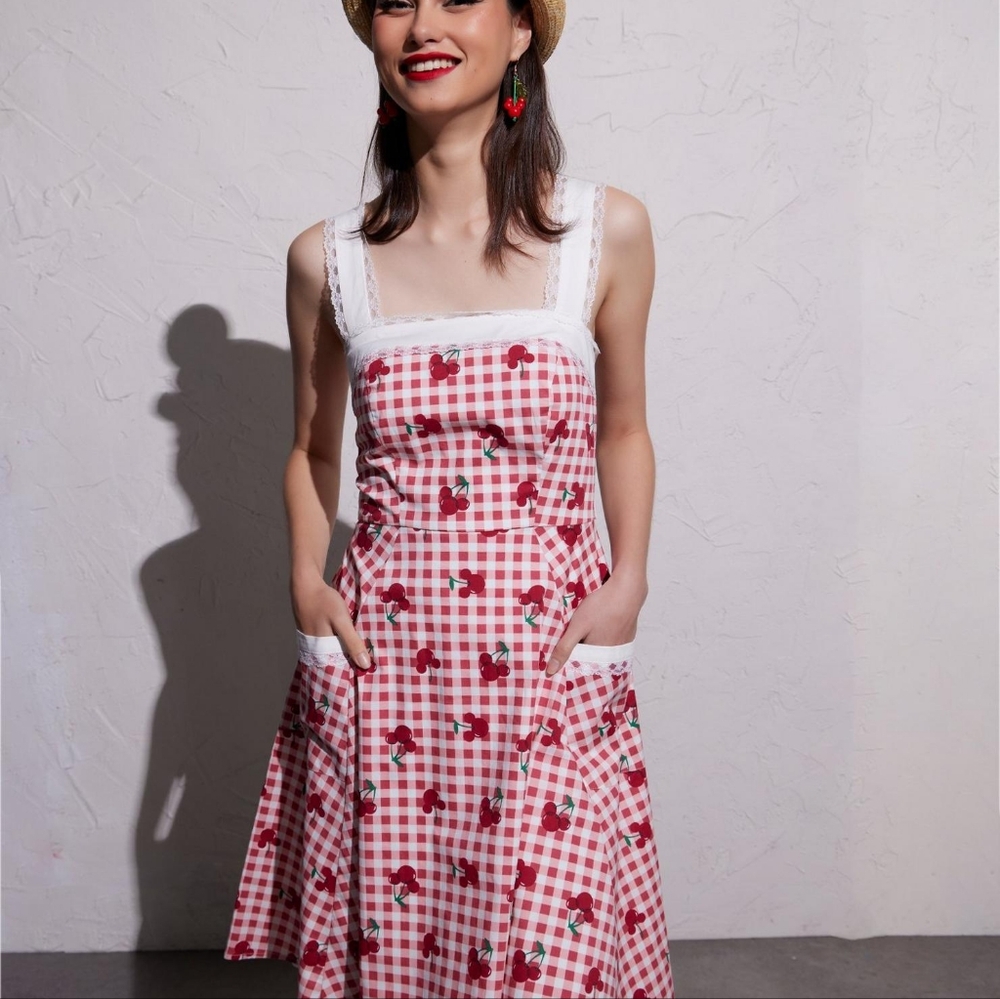 Her Universe Red and White Sleeveless Sundress